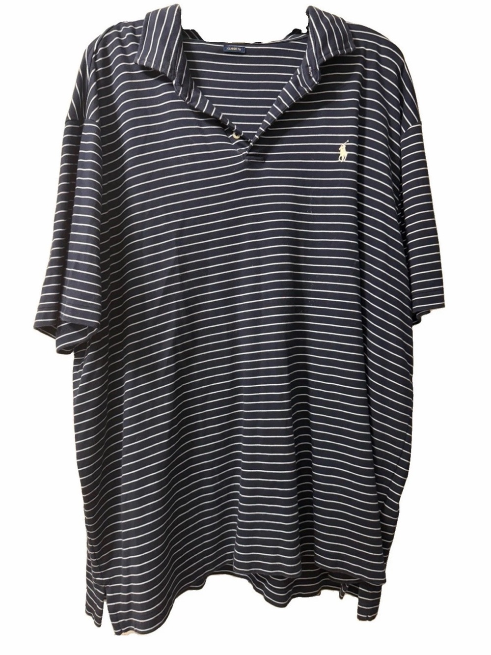 Polo Ralph Lauren Men’s Classic Fit Polo Shirt Blue White Striped XXL Logo